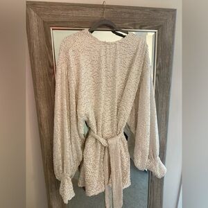 White, sequin studded mini dress